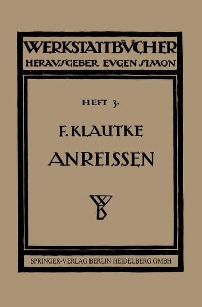 Das Anreißen in Maschinenbau-Werkstätten (eBook, PDF)