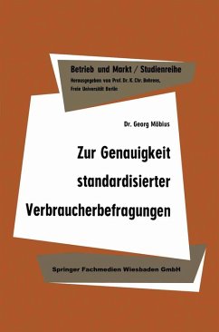 Zur Genauigkeit standardisierter Verbraucherbefragungen (eBook, PDF) - Möbius, Georg