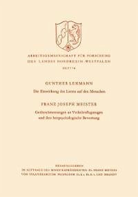 Die Einwirkung des Lärms auf den Menschen (eBook, PDF) - Lehmann, Gunther