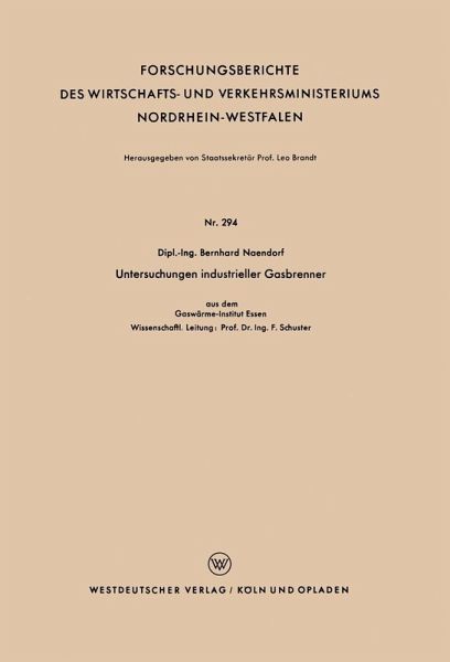 Untersuchungen industrieller Gasbrenner (eBook, PDF) Untersuchungen industrieller Gasbrenner (eBook, PDF)