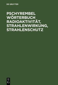 Cover Pschyrembel Wörterbuch Radioaktivität, Strahlenwirkung, Strahlenschutz (eBook, PDF)