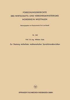 Zur Deutung einfachster mathematischer Sprachcharakteristiken (eBook, PDF) - Fucks, Wilhelm