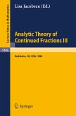 Analytic Theory of Continued Fractions III (eBook, PDF)