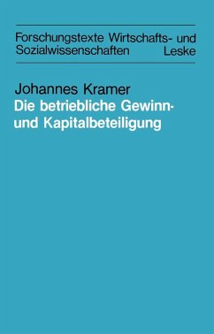 Die betriebliche Gewinn- und Kapitalbeteiligung (eBook, PDF) - Kramer, Johannes
