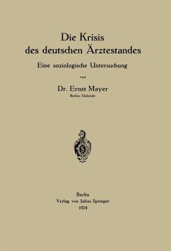 Die Krisis des deutschen Ärztestandes (eBook, PDF) - Mayer, Ernst