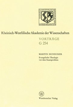 Evangelische Theologie vor dem Staatsproblem (eBook, PDF) - Honecker, Martin