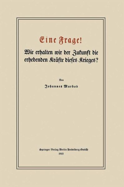 Eine Frage! (eBook, PDF)