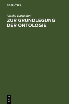 Zur Grundlegung der Ontologie (eBook, PDF) - Hartmann, Nicolai