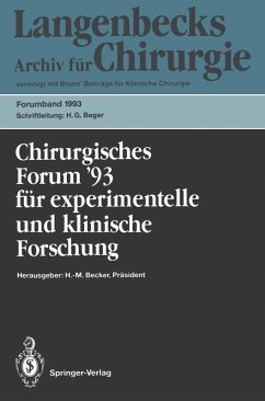 Cover Chirurgisches Forum '93 für experimentelle und klinische Forschung (eBook, PDF)