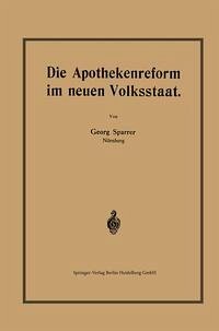 Cover Die Apothekenreform im neuen Volksstaat (eBook, PDF)