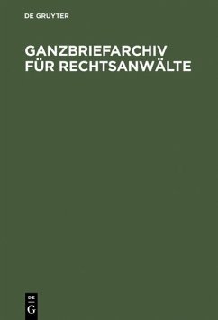 Ganzbriefarchiv für Rechtsanwälte (eBook, PDF)