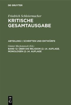 Über die Religion (2.-)4. Auflage. Monologen (2.-)4. Auflage (eBook, PDF)