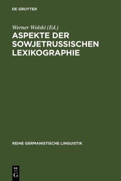 Cover Aspekte der sowjetrussischen Lexikographie (eBook, PDF)