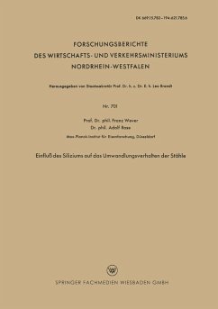 Einfluß des Siliziums auf das Umwandlungsverhalten der Stähle (eBook, PDF) - Wever, Franz