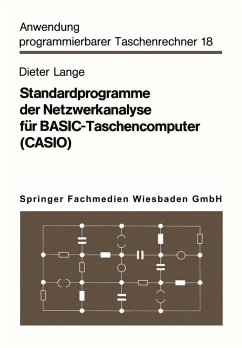Standardprogramme der Netzwerkanalyse für BASIC-Taschencomputer (CASIO) (eBook, PDF) - Lange, Dieter