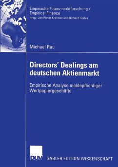 Directors' Dealings am deutschen Aktienmarkt (eBook, PDF) - Rau, Michael