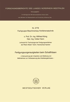 Fertigungsungenauigkeiten beim Schaftfräsen (eBook, PDF) - König, Wilfried