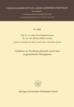 Cover Verfahren zur Erzielung chemisch reiner bzw. angereicherter Flüssigkeiten (eBook, PDF)
