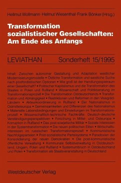 Transformation sozialistischer Gesellschaften: Am Ende des Anfangs (eBook, PDF)