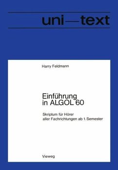 Cover Einführung in ALGOL 60 (eBook, PDF)