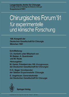 Cover Chirurgisches Forum '91 für experimentelle und klinische Forschung (eBook, PDF)