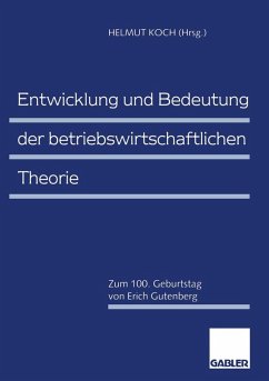 Cover Entwicklung und Bedeutung der betriebswirtschaftlichen Theorie (eBook, PDF)