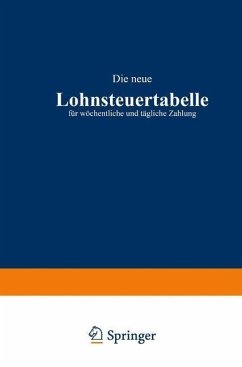 Cover Die neue Lohnsteuertabelle für wöchentliche und tägliche Zahlung (eBook, PDF)