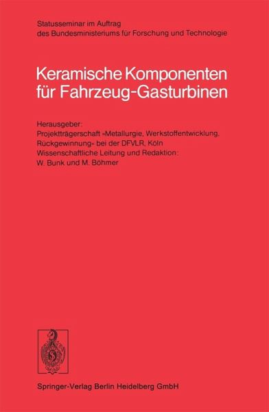 Keramische Komponenten für Fahrzeug-Gasturbinen (eBook, PDF)