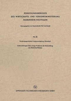 Untersuchungen über einige Probleme der Behandlung von Blechoberflächen (eBook, PDF) - Loparo, Kenneth A.