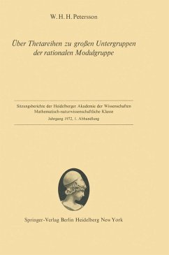 Über Thetareihen zu großen Untergruppen der rationalen Modulgruppe (eBook, PDF) - Petersson, W. Hans H.