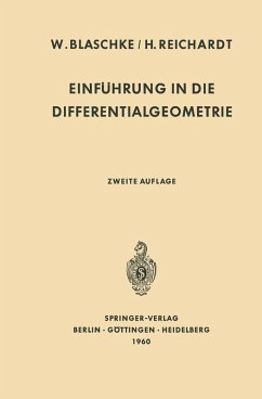 Einführung in die Differentialgeometrie (eBook, PDF) - Blaschke, Wilhelm; Reichardt, Hans