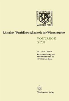 Sprachbetrachtung und Sprachwissenschaft im vormodernen Japan (eBook, PDF) - Lewin, Bruno