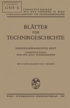 Blätter für Technikgeschichte (eBook, PDF) - Niederhuemer, Rolf