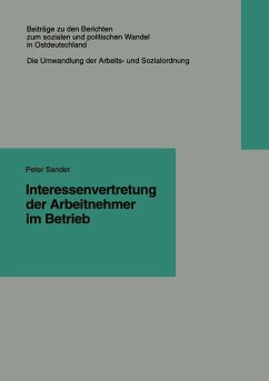 Interessenvertretung der Arbeitnehmer im Betrieb (eBook, PDF) - Sander, Peter