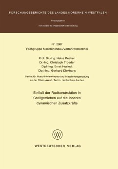 Cover Einfluß der Radkonstruktion in Großgetrieben auf die inneren dynamischen Zusatzkräfte (eBook, PDF)