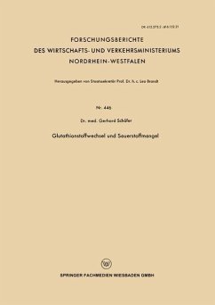 Glutathionstoffwechsel und Sauerstoffmangel (eBook, PDF) - Schäfer, Gerhard