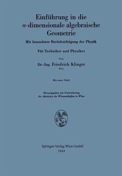Einführung in die n-dimensionale algebraische Geometrie (eBook, PDF) - Klinger, Fiedrich