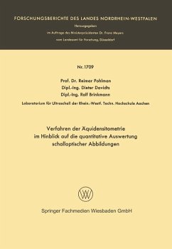 Verfahren der Äquidensitometrie im Hinblick auf die quantitative Auswertung schalloptischer Abbildungen (eBook, PDF) - Pohlman, Reimar