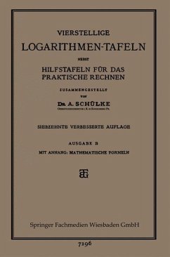 Cover Vierstellige Logarithmen-Tafeln nebst Hilfstafeln für das praktische Rechnen (eBook, PDF)