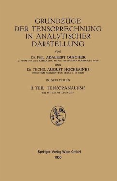 Tensorrechnung in analytischer Darstellung (eBook, PDF) - Duschek, Adalbert; Hochrainer, August