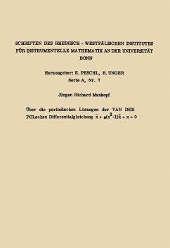 Über die periodischen Lösungen der van der Polschen Differentialgleichung x.. + µ(x2 -1) x. + x = 0 (eBook, PDF) - Mankopf, Jürgen Richard