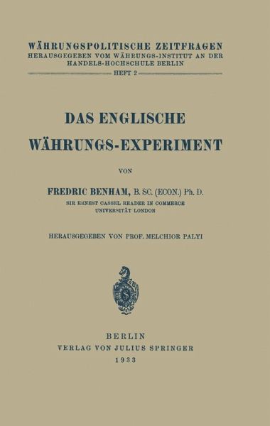 Das Englische Währungs-Experiment (eBook, PDF)