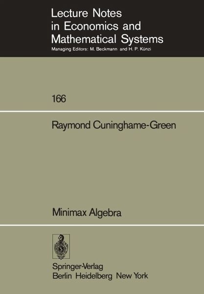 Minimax Algebra (eBook, PDF) Minimax Algebra (eBook, PDF)