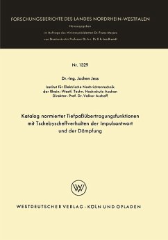 Katalog normierter Tiefpaßübertragungsfunktionen mit Tschebyscheffverhalten der Impulsantwort und der Dämpfung (eBook, PDF) - Jess, Jochen