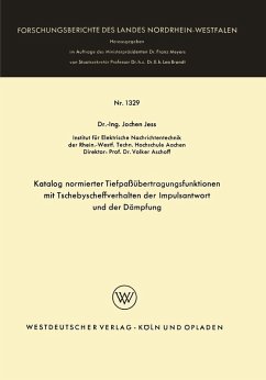 Cover Katalog normierter Tiefpaßübertragungsfunktionen mit Tschebyscheffverhalten der Impulsantwort und der Dämpfung (eBook, PDF)