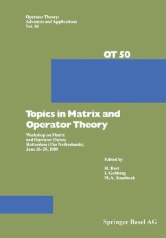 Topics in Matrix and Operator Theory (eBook, PDF) - Bart, H.; Gohberg, I.; Kaashoek