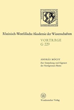 Cover Zur Entstehung und Eigenart der Nordgrenzen Roms (eBook, PDF)