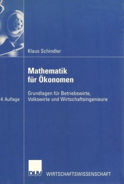 Mathematik für Ökonomen (eBook, PDF) - Schindler, Klaus