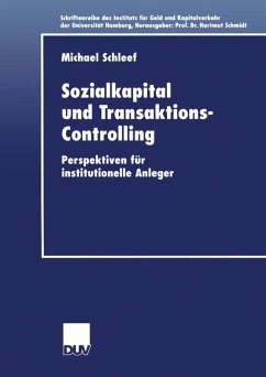 Sozialkapital und Transaktions-Controlling (eBook, PDF) - Schleef, Michael