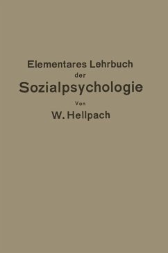 Elementares Lehrbuch der Sozialpsychologie (eBook, PDF) - Hellpach, Willy
